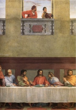  Abendmahl Kunst - Das letzte Abendmahl Detail Renaissance Manierismus Andrea del Sarto religiösen Christen